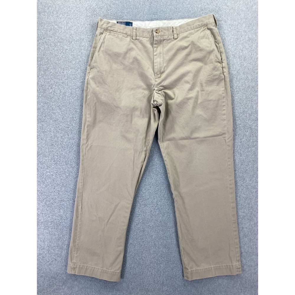 Polo‎ Ralph Lauren Preston Pants Mens 38x32 (Fits 36x29.5) Beige Straight Leg